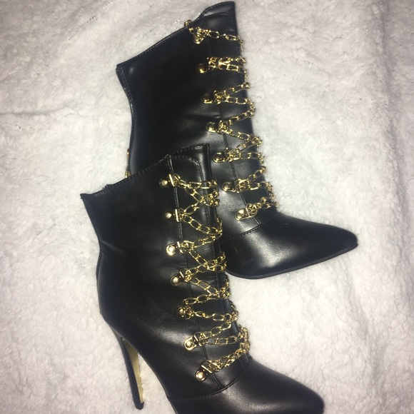 Brand New! Gold and black boots! - Picture 3 of 5